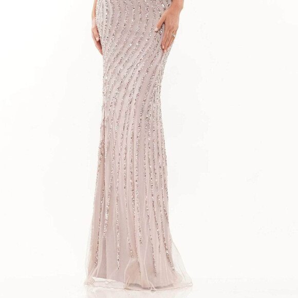 NWT Marsoni by Colors MV1209 Mother of the Bride Short Sleeve Dusty Rose Size 8 - Picture 3 of 6